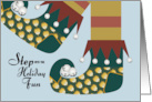 Elf Feet Holiday Fun Podiatrist Health card