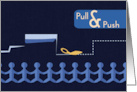 Scissors Following the Line Congratulations card