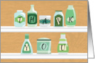 Bottles on Pantry Shelf Thank You Volunteer card