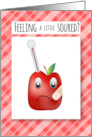 Sour Apple with Thermometer Get Well card