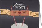 Ticket to My Heart First Date Anniversary card