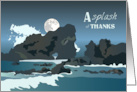 Splash of Thanks Night Coastal Scene card