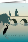Heron in River Thank You for your Patience card