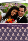 Custom Photo Happy Beginnings Congratulations Wedding card