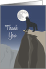 Wolf Howling Out a Thank You card
