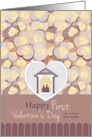 House and Hearts First Valentine’s Day In Your New Home card