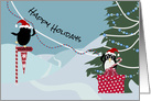 Happy Holidays Volunteer Penguins card