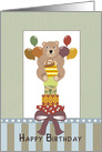 Happy Birthday Bear and Stacked Gifts card