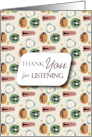 Retro Phones Thank You for Listening card