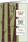 Butterflies and Bamboo Happy Birthday card