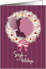 Happy Holidays Wreath Beauty and Hair Industry card