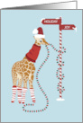 Giraffe in Neck Sweater Holiday Joy card