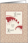 Heart Flowers Love Happy Valentine’s Day card