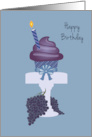 Grapes and Cupakes Happy Birthday card