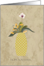 Orchid Vase Happy birthday card