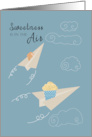 Cupcake Paper Airplanes Birthday card