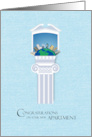 Column Globe Window New Apartment Congratulations card