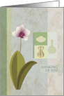 Orchid and Vases Thinking of You card