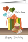 Volunteer Volumes of Books Happy Birthday card