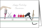 Happy Birthday Beautician Cosmetology Manicurist card