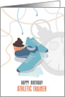 Athletic Trainer Shoes Cupcake Happy Birthday card