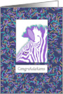 Zebra and Sprinkles Congratulations card