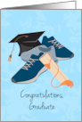 Running Shoes For Him Graduate Congratulations card