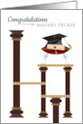 Columns and Pillow Master’s Degree Congratulations Graduate card