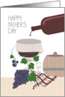 Wine Glass and Grapes Happy Father’s Day card