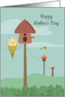 Parekeet Birdhouse Mother’s Day card