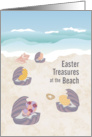 Easter Treasures Eggs in Mollusks Happy Easter card