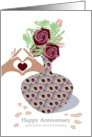 Garnet Vase 2nd Year Happy Anniversary card