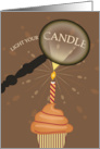Magnifyer Lighting Candle card