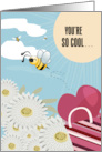 Bee Cool Valentines Day For Children card
