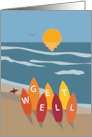 Surfboards and Beach Get Well card