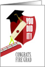Fire Ladder and Shield Graduation card