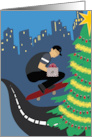 Skateboard Gift Delivery Christmas card