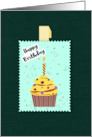Birthday Stamp with Hinge for Philately card