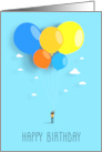 Sky is the Limit Balloons for Birthday card