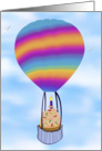 Hot Air Balloon Birthday Cupcake card