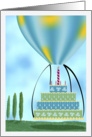 Hot Air Balloon Birthday Cake card