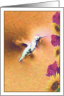 Friendship Floral Hummingbird card