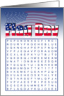 Flag Day Word Search card