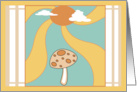 Sun Rays and Mushroom Encouragment Card