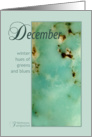 Turquoise December Birthday card