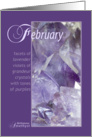February Birthstone Birthday card