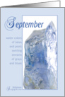 September Sapphire Birthstone Birthday card