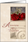 Roses and Pillar Elopement Announcement card