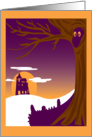 Spooky Tree and Mansion card