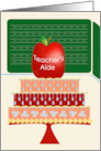 Apple and Cake Teacher’s Aide Birthday card